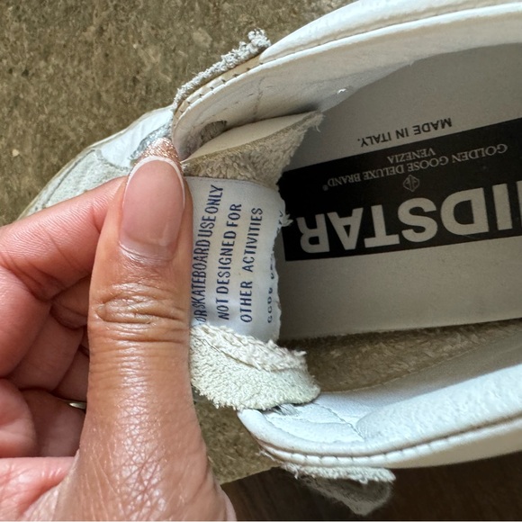 GOLDEN GOOSE Midstar White Tennis Shoes Size 34 - Picture 10 of 15